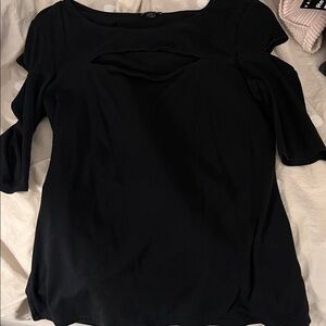 Express Black Women's Blouse with Cutout Detail